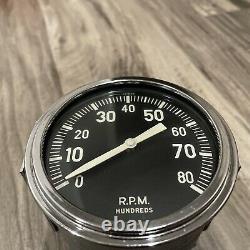 Original Stewart Warner 8000 RPM Tachometer Gauge Dash Instrument Hotrod SCTA