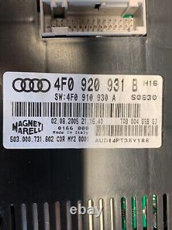 Original speedometer instrument cluster Audi A6 C6 4F0920931B 2.7 V6 TDi