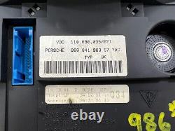 Porsche 986 Boxster 2.7 Manual Gearbox Instrument Cluster Speedo Rev MPH VDO