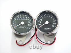 Set universal speedometer + tachometer speedometer + speedometer 65 mm Kawasaki