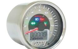 Speedometer Koso D64 Chrome Style Multi Instrument ABE KBA Signal Lights