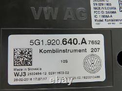 Speedometer instrument cluster VW Golf 7 5G VII TSI petrol engine medium 5G1920640A