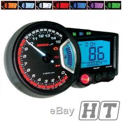 Tachometer KOSO Digital Cockpit RX2 GP Style ABE mehrfarbiges Display universal