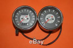 Triumph Pair Smiths Replica Speedo Tacho Speedometer Tachometer 1966-70