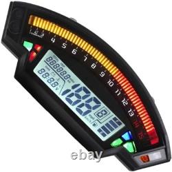 Universal 12V Motorcycle LCD Speedometer Tachometer 6 Gear Display 14000 RPM