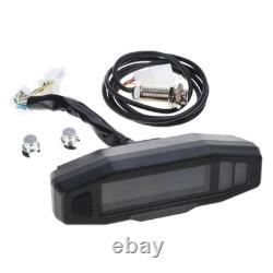 Universal Motorcycle LCD Digital Speedometer Odometer Tachometer Fuel Gauge Dash