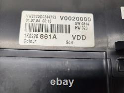 VW Golf 5 1K speedometer instrument cluster 1K0920861A (06)