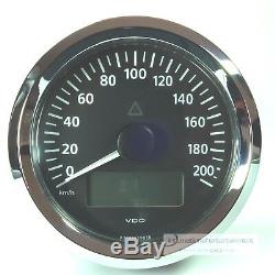 Vdo Viewline Elektronischer Tachometer 200km/h Chrome 85mm Speedometer 12/24v
