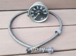 Vintage Corbin Screw Corp 4,000 RPM Tachometer & Cable Motorcycle Car Industrial