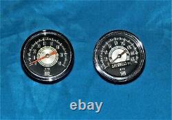 Vintage Stewart Warner 160 Mph Speedometer 8 K Tachometer Green Line Gauges