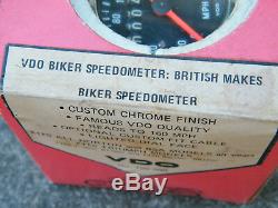Vintage VDO Speedometer & Tachometer Speedo Tach For BSA Norton Triumph Bikes