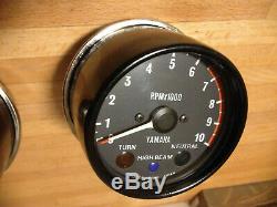 Yamaha XT 500 TT500 Clock Set Speedo Speedometer Rev Tachometer